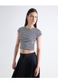 Camiseta Ajustada  Para Mujer Negro Seven Seven de Seven Seven
