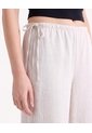 Pantalón Fluido Con Lazos Laterales  Para Mujer Beige Seven Seven de Seven Seven