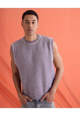 Chaleco En Tricot  Para Hombre Lila Seven Seven Seven Seven