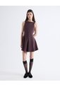 Vestido Peplum Corto  Para Mujer Café Seven Seven de Seven Seven