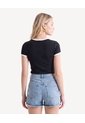 Camiseta Screen Ajustada  Para Mujer Negro Seven Seven de Seven Seven