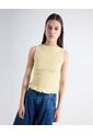 Blusa Encauchada Peplum  Para Mujer Crema Seven Seven de Seven Seven