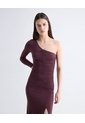 Vestido Largo Con Recogido  Para Mujer Café Seven Seven de Seven Seven