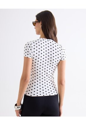 Camiseta Larga Cuello Redondo  Para Mujer Crudo Seven Seven