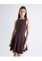Vestido Peplum Corto  Para Mujer Café Seven Seven de Seven Seven