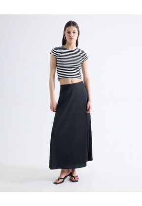 Camiseta Ajustada  Para Mujer Negro Seven Seven