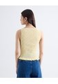Blusa Encauchada Peplum  Para Mujer Crema Seven Seven de Seven Seven