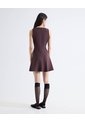 Vestido Peplum Corto  Para Mujer Café Seven Seven de Seven Seven