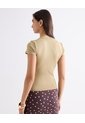 Camiseta Ajustada Cuello Redondo  Para Mujer Verde Seven Seven de Seven Seven