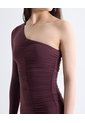 Vestido Largo Con Recogido  Para Mujer Café Seven Seven de Seven Seven