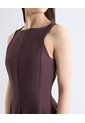 Vestido Peplum Corto  Para Mujer Café Seven Seven de Seven Seven