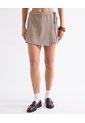 Skort Cruzado Con Amarre Decorativo  Para Mujer Taupe Seven Seven de Seven Seven