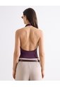 Body Cuello Alto Con Caída Suave  Para Mujer Vino Seven Seven de Seven Seven