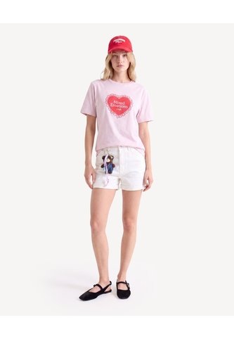Camiseta Estampada Silueta Amplia  Para Mujer Lila Seven Seven Seven Seven
