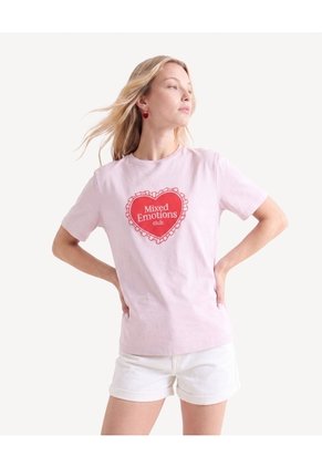 Camiseta Estampada Silueta Amplia Para Mujer Lila Seven Seven