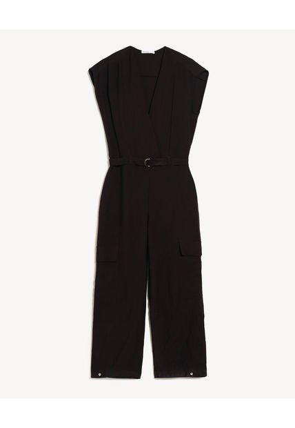 Enterizo Para Mujer Manga Corta Color Negro Marca Seven Seven #28320437
