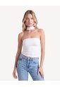 Camiseta Halter Con Tiras Cruzadas  Para Mujer Crudo Seven Seven de Seven Seven