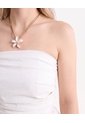 Blusa Strapless Recogida  Para Mujer Beige Seven Seven de Seven Seven