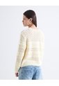 Saco Texturizado Cuello Redondo  Para Mujer Crudo Seven Seven de Seven Seven