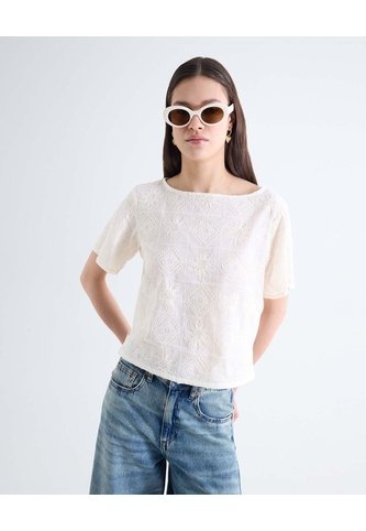 Blusa Nudo En Espalda  Para Mujer Crema Seven Seven Seven Seven