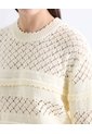 Saco Texturizado Cuello Redondo  Para Mujer Crudo Seven Seven de Seven Seven