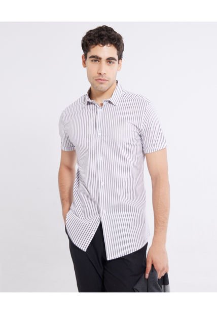 Camisa Para Hombre Manga Corta  Color Negro Marca Seven Seven #45011906