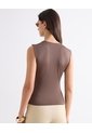 Camiseta Tejida Escote Redondo  Para Mujer Café Seven Seven de Seven Seven