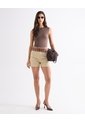 Camiseta Tejida Escote Redondo  Para Mujer Café Seven Seven de Seven Seven
