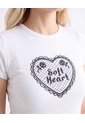 Camiseta Ajustada Con Estampado  Para Mujer Crudo Seven Seven de Seven Seven