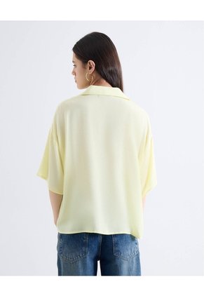 Blusa Camisera Texturizada  Para Mujer Amarillo Seven Seven