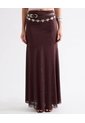 Falda Midi Con Recogido Sutil  Para Mujer Vino Seven Seven de Seven Seven