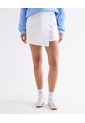 Falda Short Con Hebilla Metálica  Para Mujer Blanco Seven Seven de Seven Seven