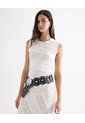 Vestido Encaje Con Ruedo  Para Mujer Crema Seven Seven de Seven Seven