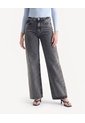 Jean Wide Leg Acid Wash  Para Mujer Negro Seven Seven de Seven Seven
