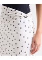 Falda Mesh Con Puntos Decorativos  Para Mujer Crudo Seven Seven de Seven Seven