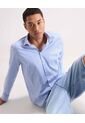 Camisa Stretch Cuello Gales  Para Hombre Azul Seven Seven de Seven Seven