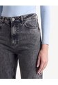Jean Wide Leg Acid Wash  Para Mujer Negro Seven Seven de Seven Seven