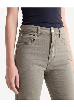 Jean Mom Verde Desgastado  Para Mujer Verde Seven Seven