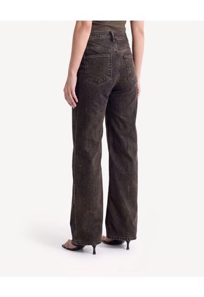Jean Wide Leg Velvet  Para Mujer Negro Seven Seven