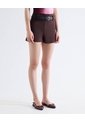 Short Sastre Con Cinturón  Para Mujer Café Seven Seven de Seven Seven