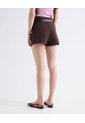 Short Sastre Con Cinturón  Para Mujer Café Seven Seven de Seven Seven