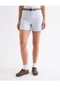 Short Tiro Alto Con Pinzas  Para Mujer Gris Seven Seven de Seven Seven