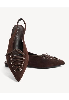 Baletas Acabado Texturizado  Para Mujer Camel Seven Seven