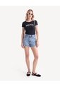 Short Denim Con Desgaste  Para Mujer Azul Seven Seven de Seven Seven
