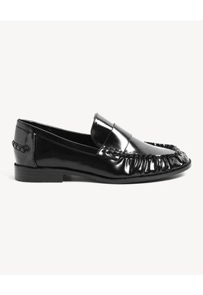 Mocasines Empeine Decorativo Para Mujer Negro Seven Seven