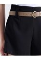 Short Con Cinturón  Para Mujer Negro Seven Seven de Seven Seven