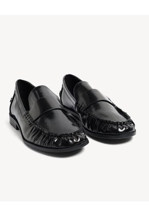Mocasines Empeine Decorativo Para Mujer Negro Seven Seven