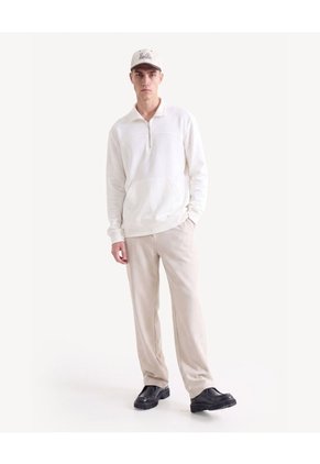 Buso Half Zipper Para Hombre Crema Seven Seven
