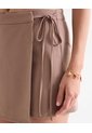Skort Pareo Con Lazo Lateral  Para Mujer Café Seven Seven de Seven Seven