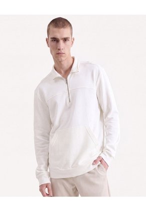 Buso Half Zipper Para Hombre Crema Seven Seven